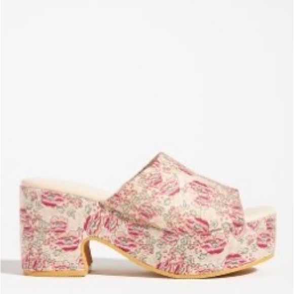 ANTHROPOLOGIE | Women's Pink Matisse Terry Platform Sandals Size US 10/EU 41 - Picture 1 of 16